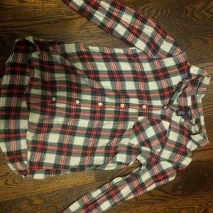 White, Green, Red flannel from Gap Kids